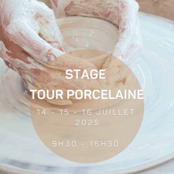 Stage porcelaine tour de potier